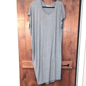 Athleta Heather Gray T-Shirt Dress
